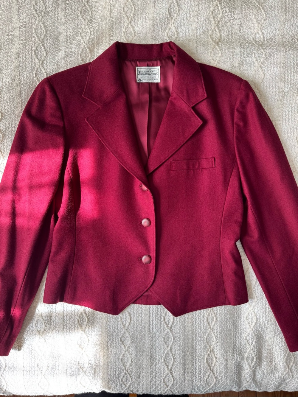 Pendleton Deep Wine Women's Blazer Jacket